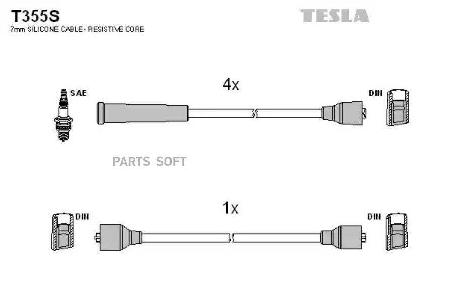 

TESLA Провода высоковольтные TESLA T355S