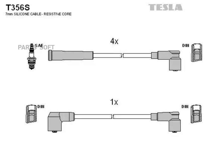 

TESLA Провода высоковольтные TESLA T356S