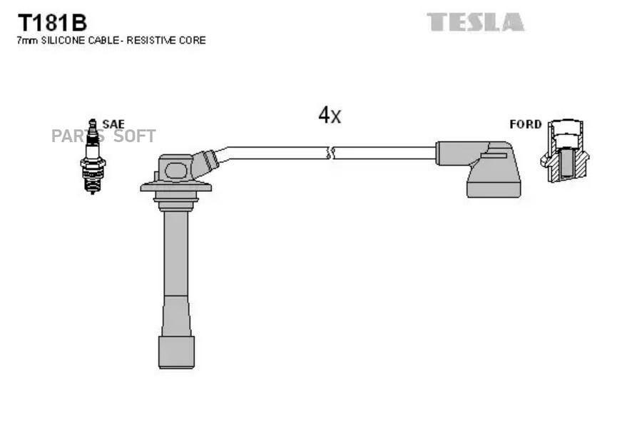 

TESLA Провода высоковольтные TESLA T181B