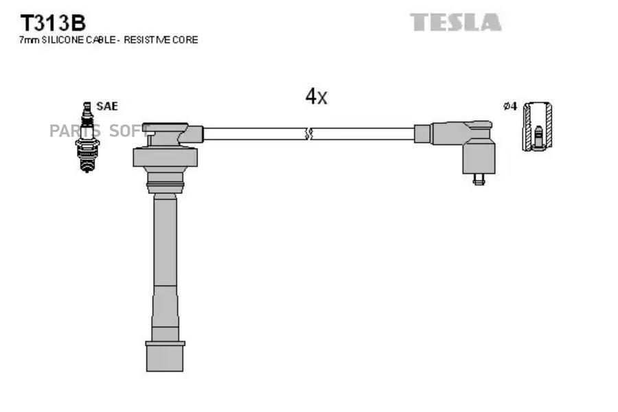 

TESLA Провода высоковольтные TESLA T313B