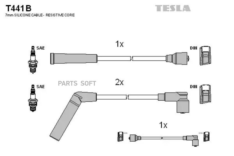 

TESLA Провода высоковольтные TESLA T441B