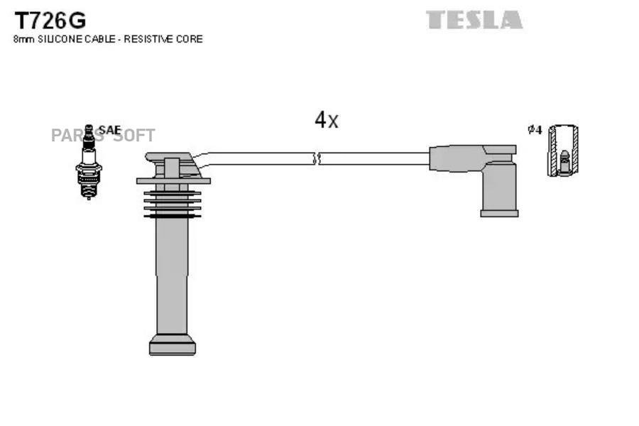 

TESLA Провода высоковольтные TESLA T726G