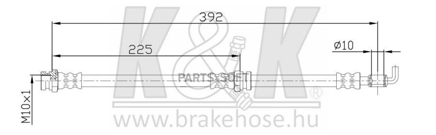 Шланг тормозной K&K ft4062