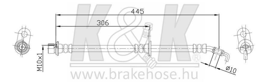 

Шланг Тормозной Передн Прав Toyota: Corolla 1.3/1.6 Si 92-95 K&K арт. FT2200