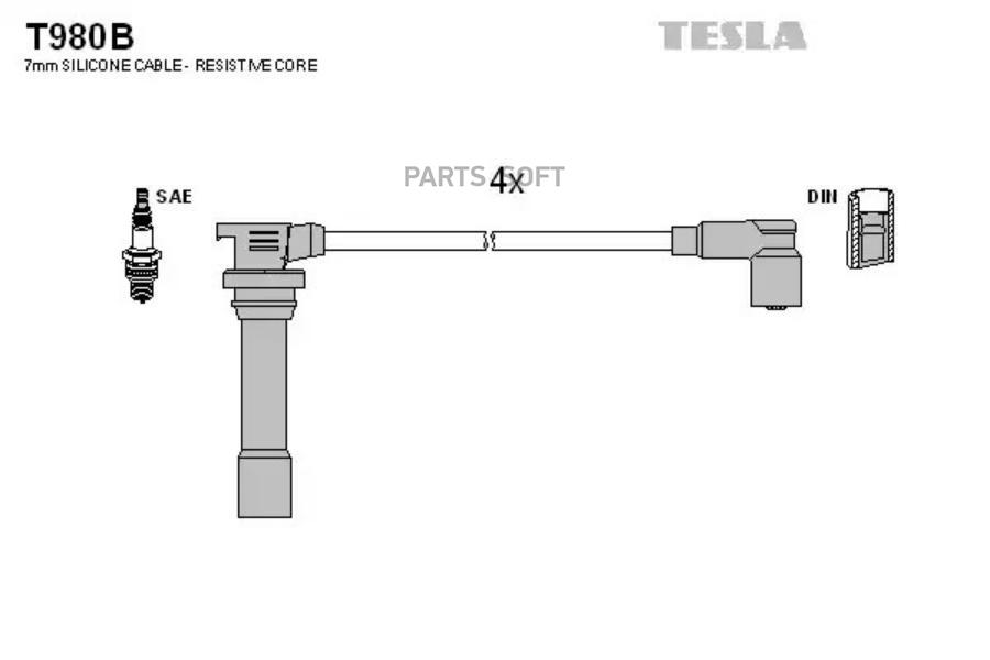 

TESLA Провода высоковольтные TESLA T980B