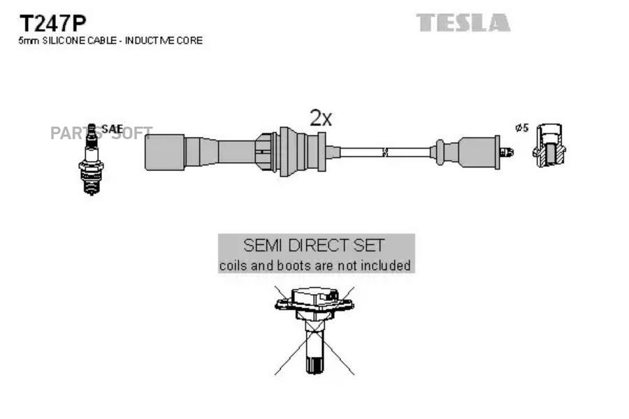 TESLA Провода высоковольтные TESLA T247P 100046529360