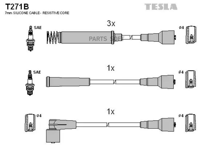 

TESLA Провода высоковольтные TESLA T271B