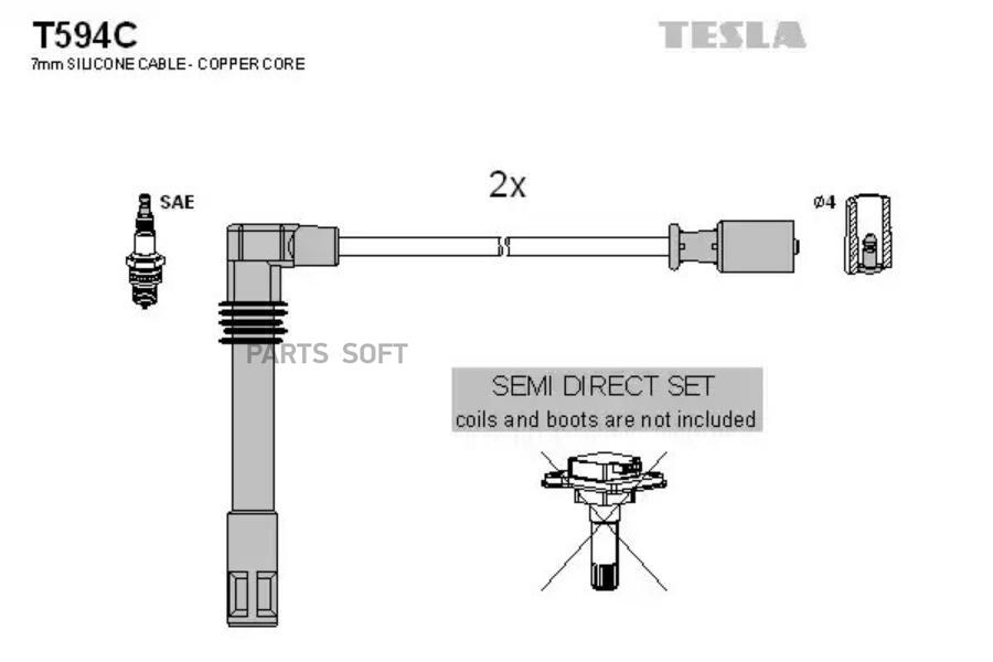 

TESLA Провода высоковольтные TESLA T594C