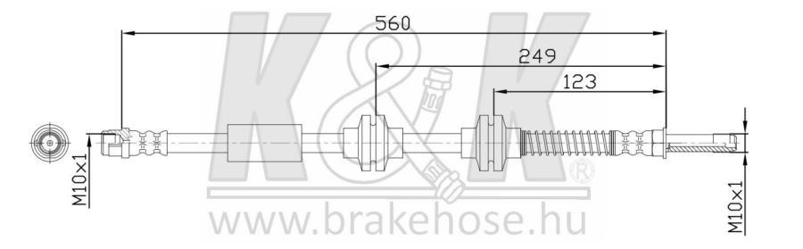 

Шланг тормозной K&K ft0434