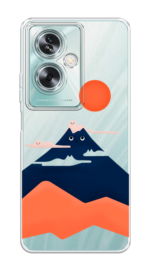 

Чехол на Oppo A79 5G "Кот-гора", Черный;оранжевый, 2515650-1
