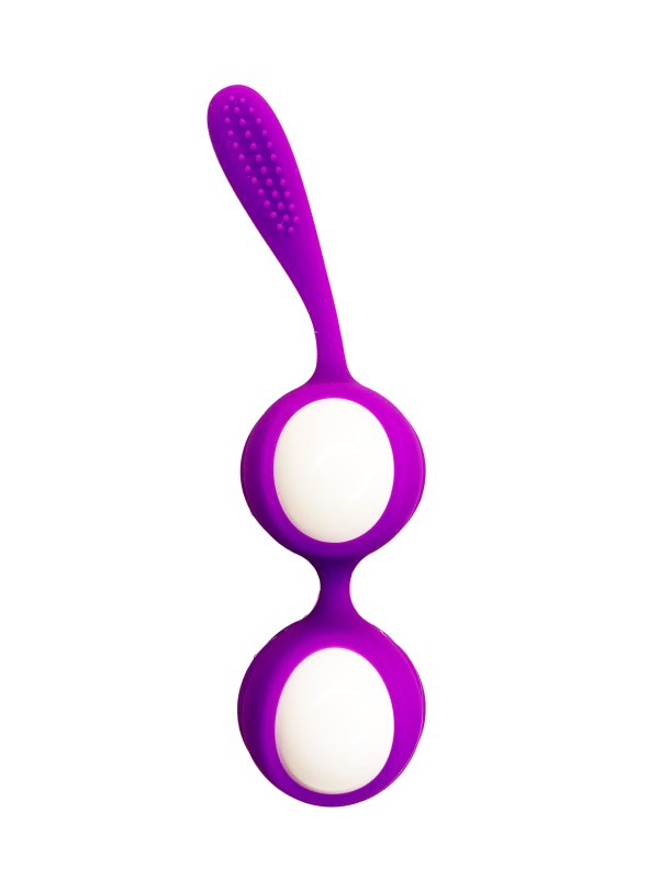Двойные вагинальные шарики OnOna со смещенным центром тяжести тренажер кегеля фиолетовый