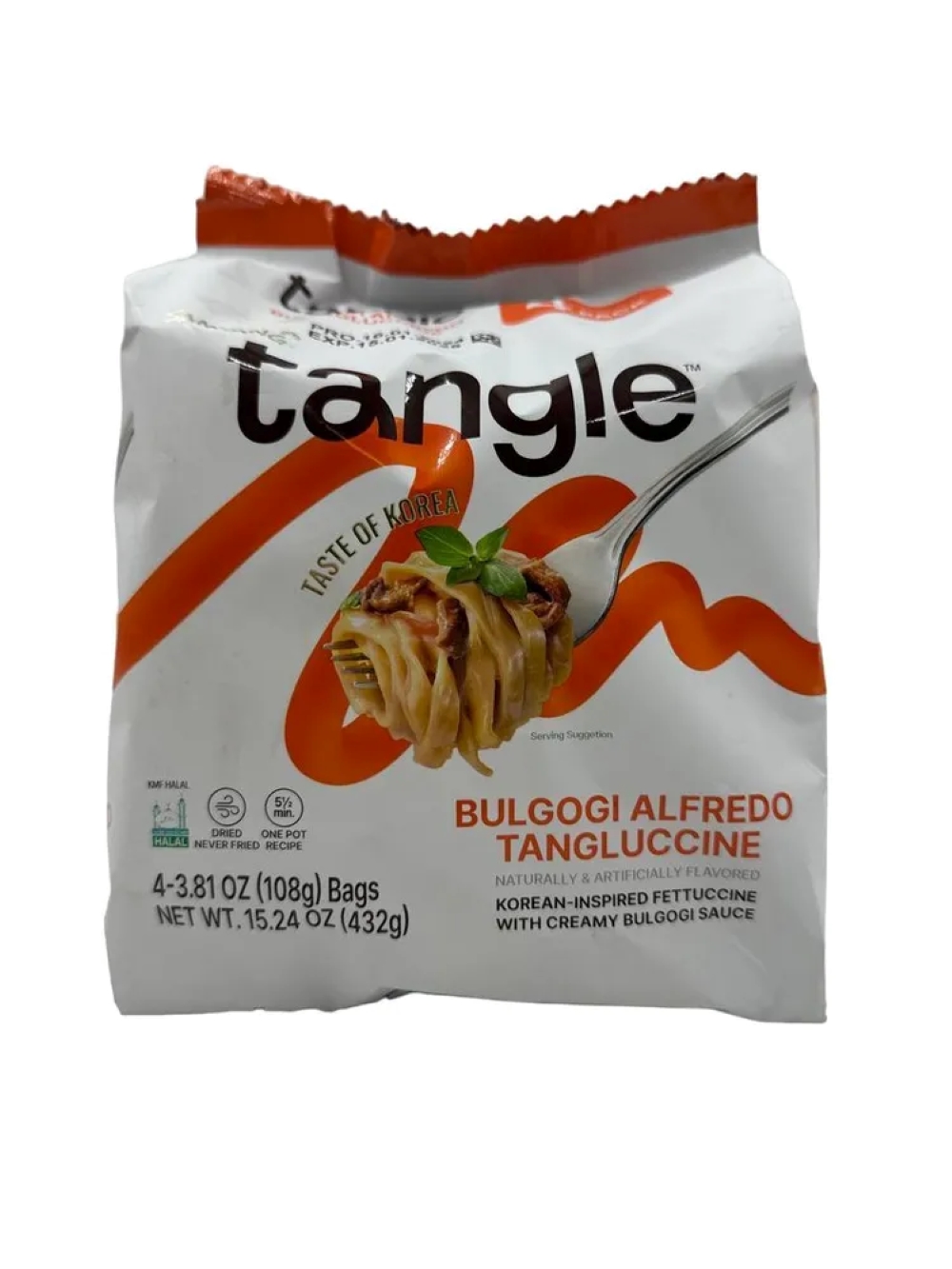 Лапша быстрого приготовления Samyang Tangle Bulgogi Alfredo, 108 г х 4 шт