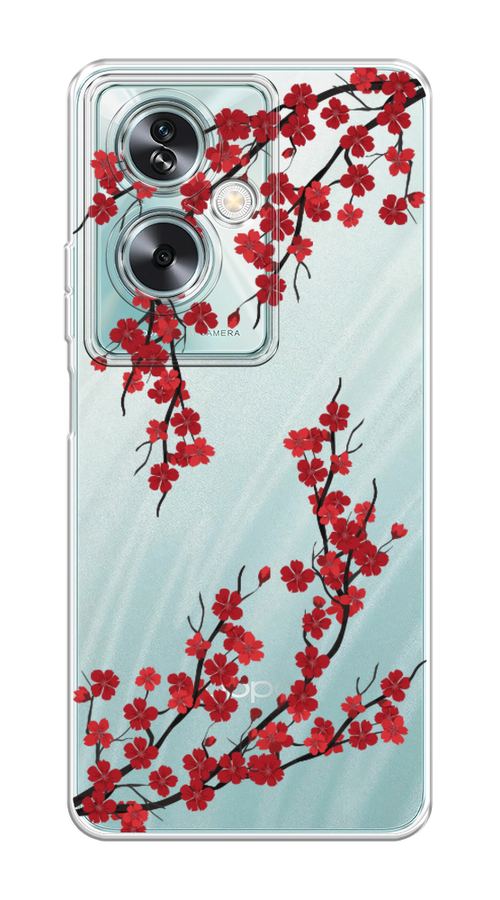 

Чехол на Oppo A79 5G "Красная сакура", 2515650-1