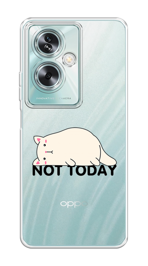 

Чехол на Oppo A79 5G "Cat not today", Белый;розовый;черный, 2515650-1