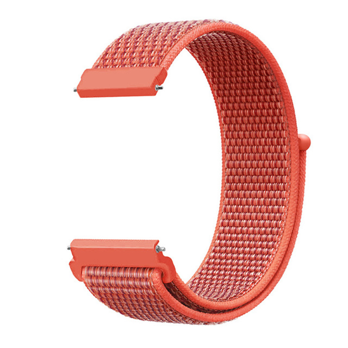 фото Ремешок nuobi nylon для xiaomi, huawei, samsung, garmin (20mm) red/orange