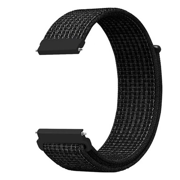 

Ремешок Nuobi Nylon для Xiaomi, Huawei, Samsung, Garmin (20mm) Black/Grey