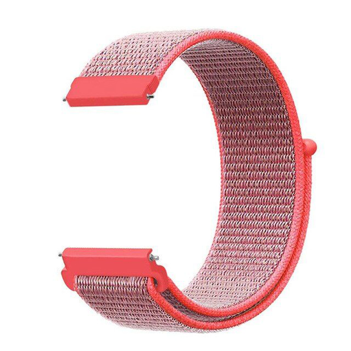 

Ремешок Nuobi Nylon для Xiaomi, Huawei, Samsung, Garmin (20mm) Yellow/Pink