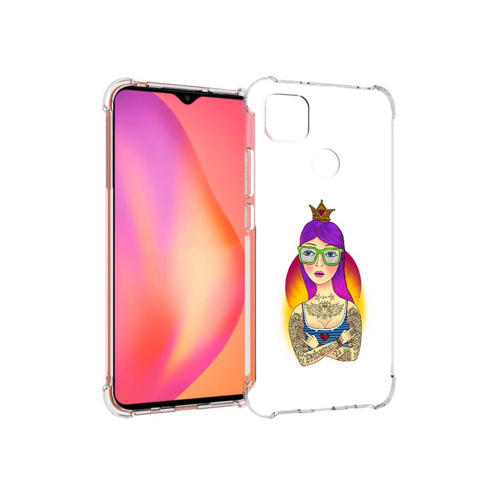 

Чехол MyPads Tocco для Xiaomi Redmi 9C девушка в татуировках с короной (PT152115.265.305), Прозрачный, Tocco