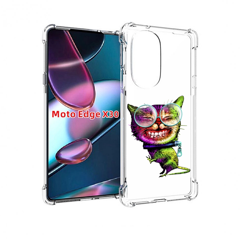 

Чехол MyPads Веселый кот для Motorola Moto Edge X30, Прозрачный, Tocco