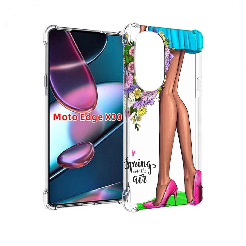 

Чехол MyPads Весна-в-воздухе женский для Motorola Moto Edge X30, Прозрачный, Tocco