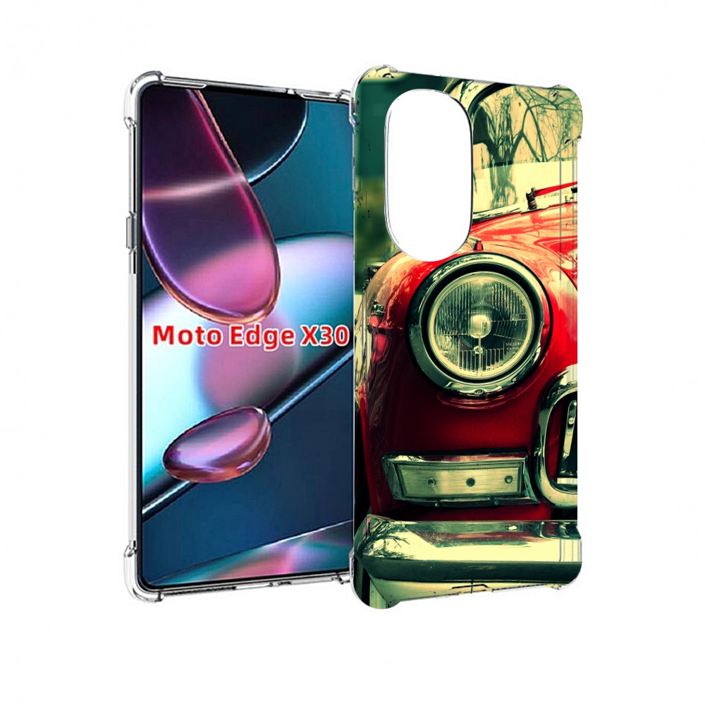 

Чехол MyPads Винтажная-машина мужской для Motorola Moto Edge X30, Прозрачный, Tocco