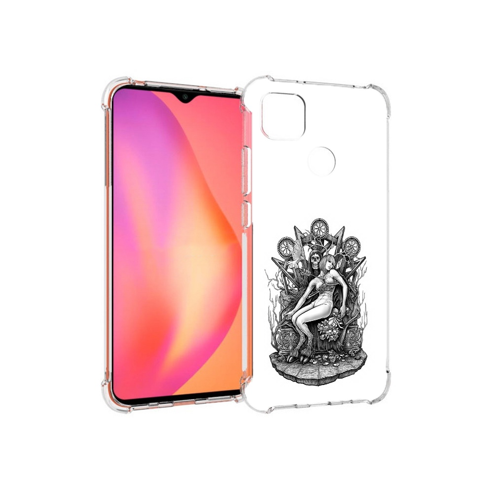 

Чехол MyPads Tocco для Xiaomi Redmi 9C девушка на троне (PT152115.265.309), Прозрачный, Tocco