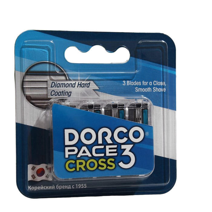 Сменные кассеты для бритья Cross 3, 3 лезвия с увлажняющей полоской, 4 шт. сменные кассеты для бритья dorco tg ii plus 2 лезвия с увлажняющей полоской 5 шт