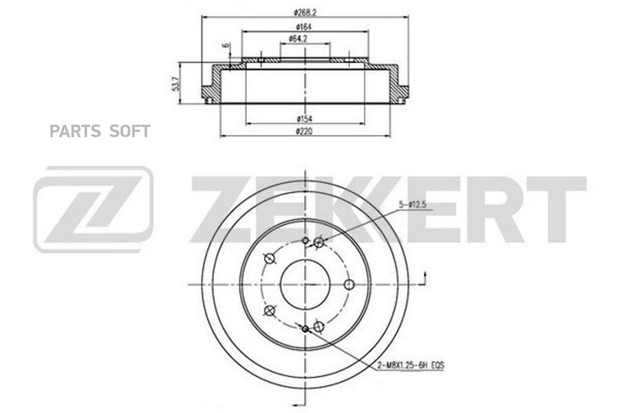 

ZEKKERT Барабан тормозной ZEKKERT BS5156 зад. 42610S70000 HONDA Honda CR-V I 95-, Honda HR