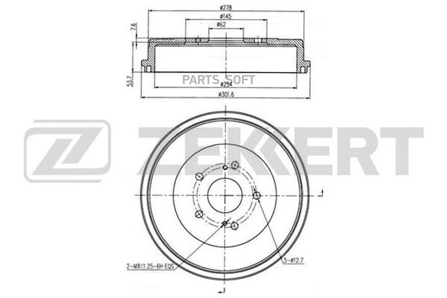 

ZEKKERT Барабан тормозной ZEKKERT BS5188 зад. 4351165J00 SUZUKI Suzuki Grand Vitara I, II