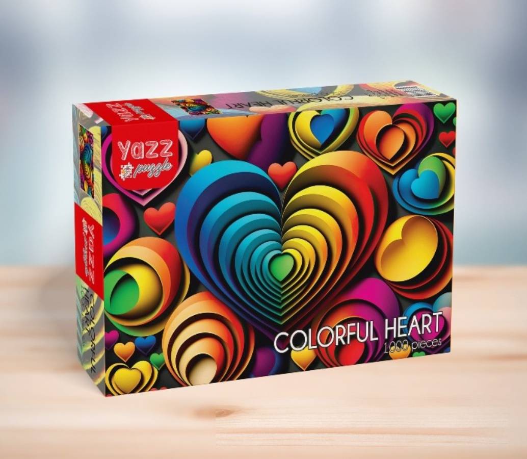 

Пазлы Yazz puzzle 1000 дет, Красочное сердце, AK120