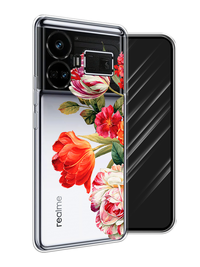 

Чехол Awog на Realme GT5 "Весенний букет", Красный;розовый;зеленый, 2515050-1