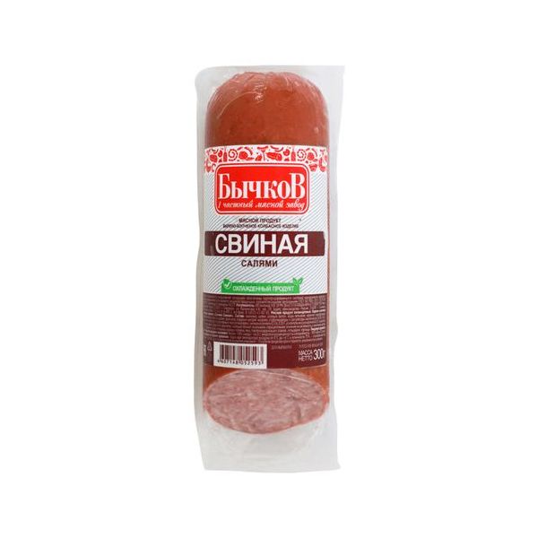 

Колбаса Бычков Салями Свиная варено-копченая 300 г