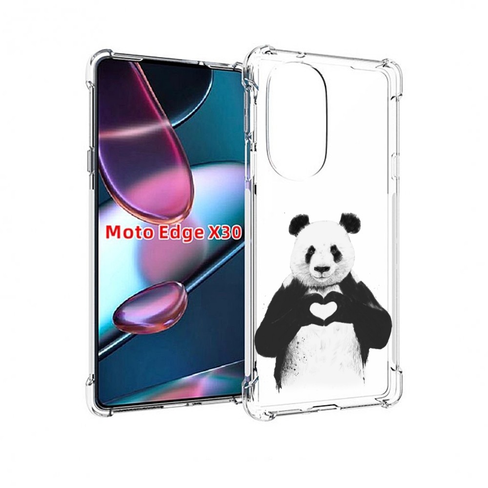 

Чехол MyPads Влюбленная панда для Motorola Moto Edge X30, Прозрачный, Tocco