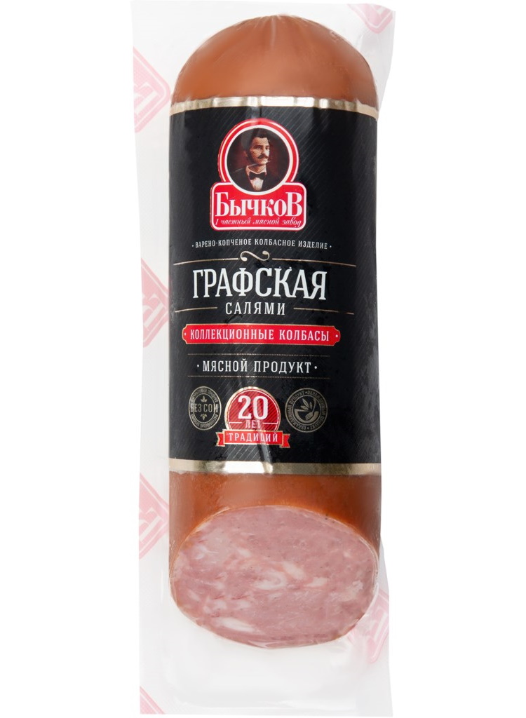 

Колбаса Бычков Салями Графская варено-копченая 300 г