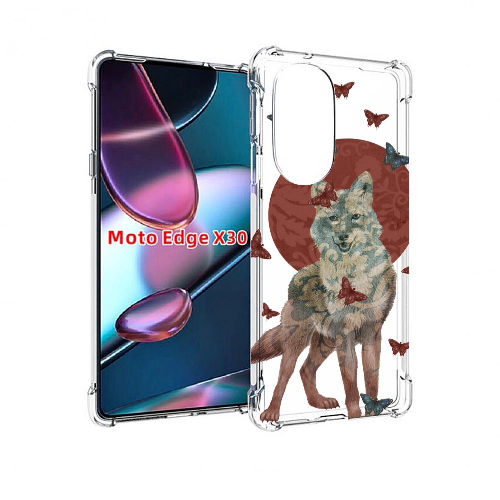 

Чехол MyPads Волчица с бабочками для Motorola Moto Edge X30, Прозрачный, Tocco