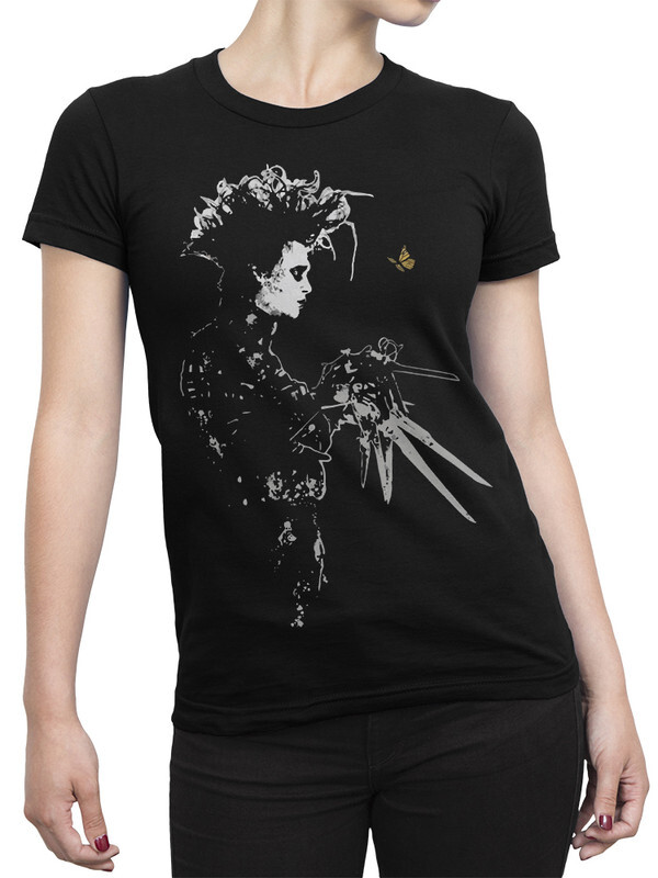 

Футболка женская Dream Shirts Эдвард Руки-Ножницы черная S, Эдвард Руки-Ножницы