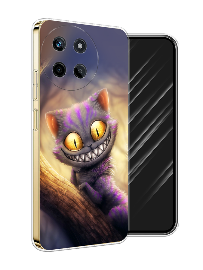 

Чехол Awog на Realme 11 4G "Cheshire Cat", Фиолетовый;желтый, 2515150-1