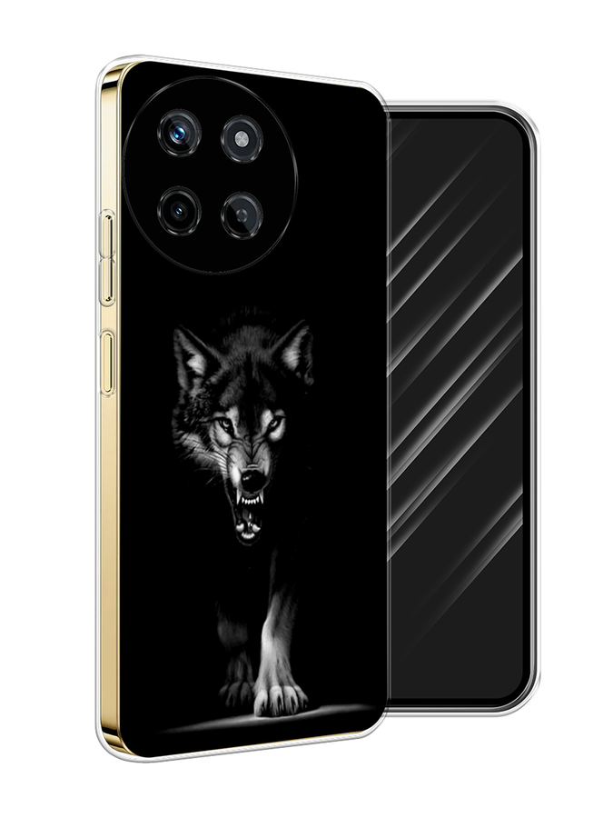 

Чехол Awog на Realme 11 4G "Волк выходит из ночи", Серый;черный;белый, 2515150-1