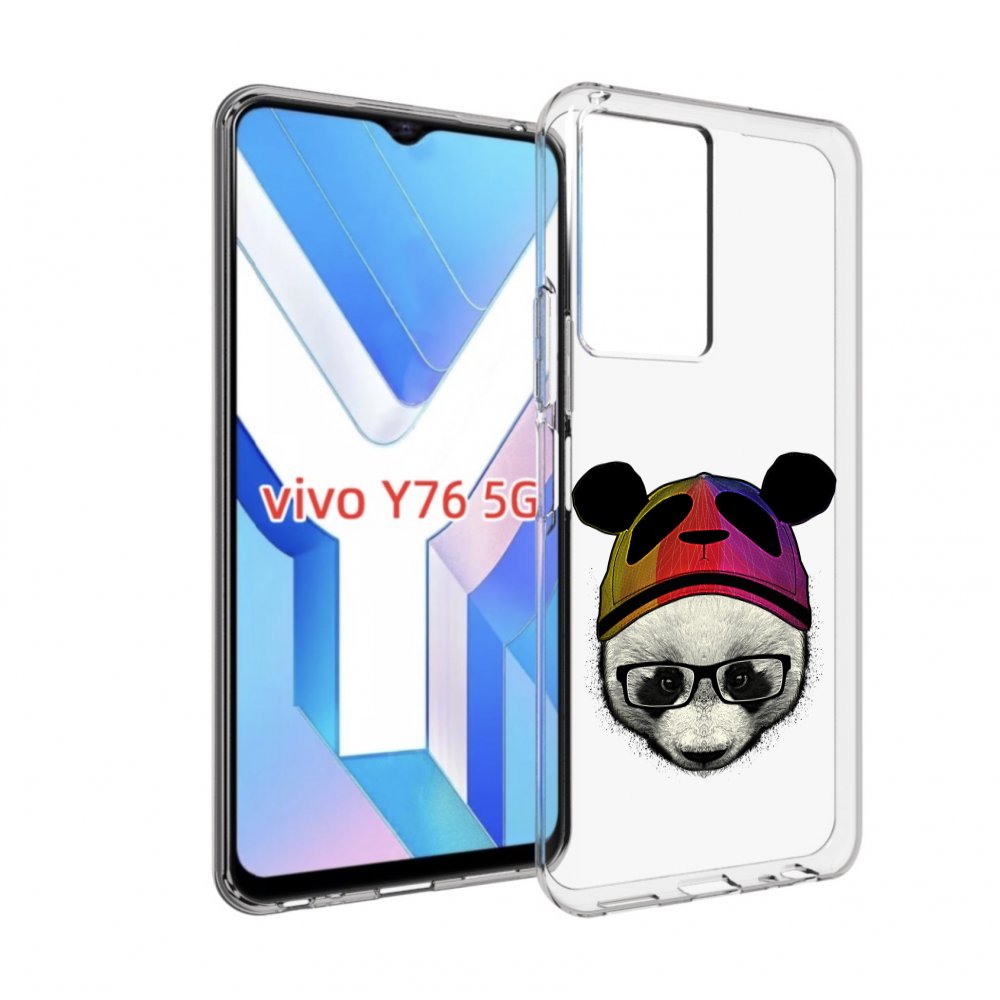 

Чехол MyPads Панда в шапке для Vivo Y76 5G, Прозрачный, Tocco
