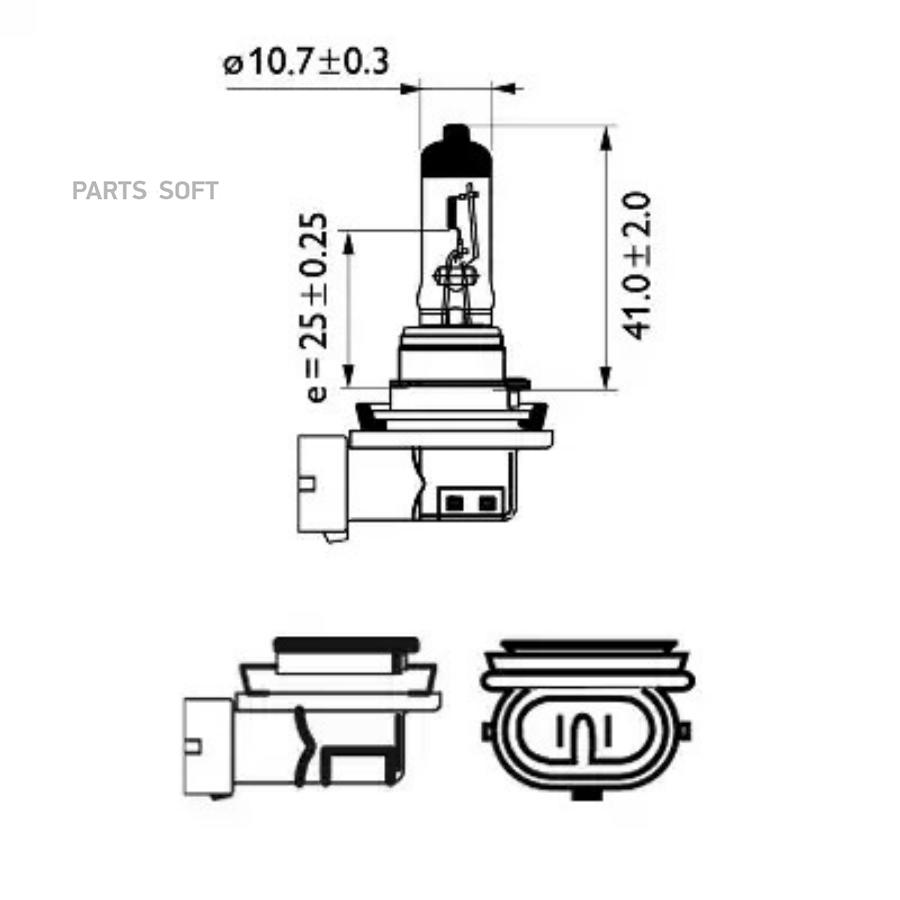 

PHILIPS Лампа H11 12V 55W Vision, карт.1 шт. PHILIPS 12362PRC1