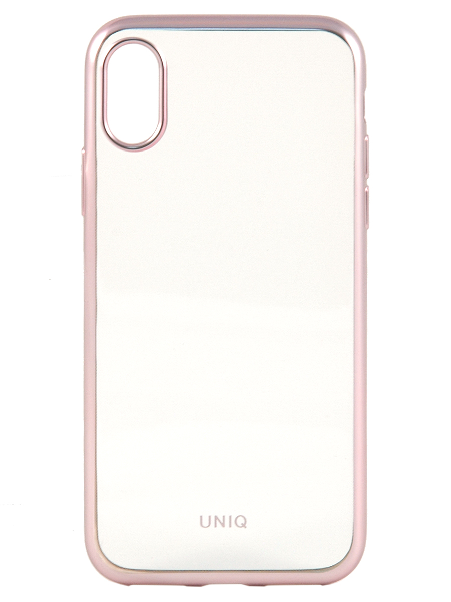 

Чехол Uniq для iPhone X/XS Glacier Frost Rose gold, Прозрачный;розовый, Glacier Frost