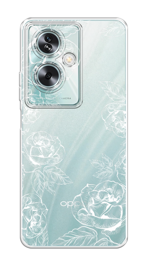 

Чехол на Oppo A79 5G "Розы графика", Черный;серый, 2515650-1