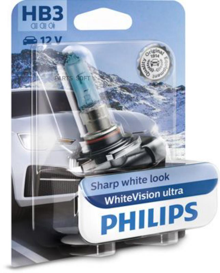 

PHILIPS ЛАМПА HB3 9005 WHITEVISION ULTRA B1 PHILIPS 9005WVUB1