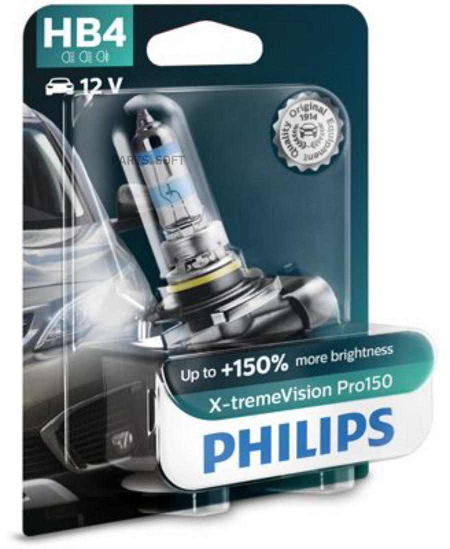 

PHILIPS ЛАМПА HB4 X-TREME VISION PRO150 B1 PHILIPS 9006XVPB1