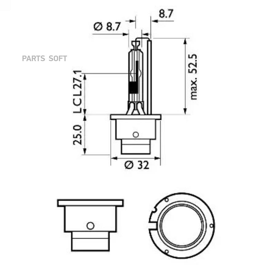 PHILIPS Лампа ксенон D2R 85V 35W Vision, карт.1 шт. PHILIPS 85126VIC1