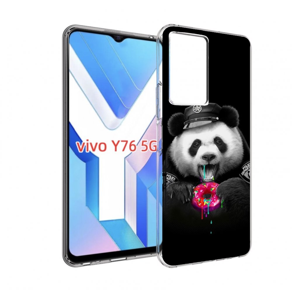 

Чехол MyPads Панда-с-пончиком для Vivo Y76 5G, Прозрачный, Tocco