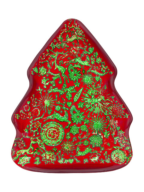 Блюдо Elan Gallery Елочка 24x19x2.5cm Red-Green 120824