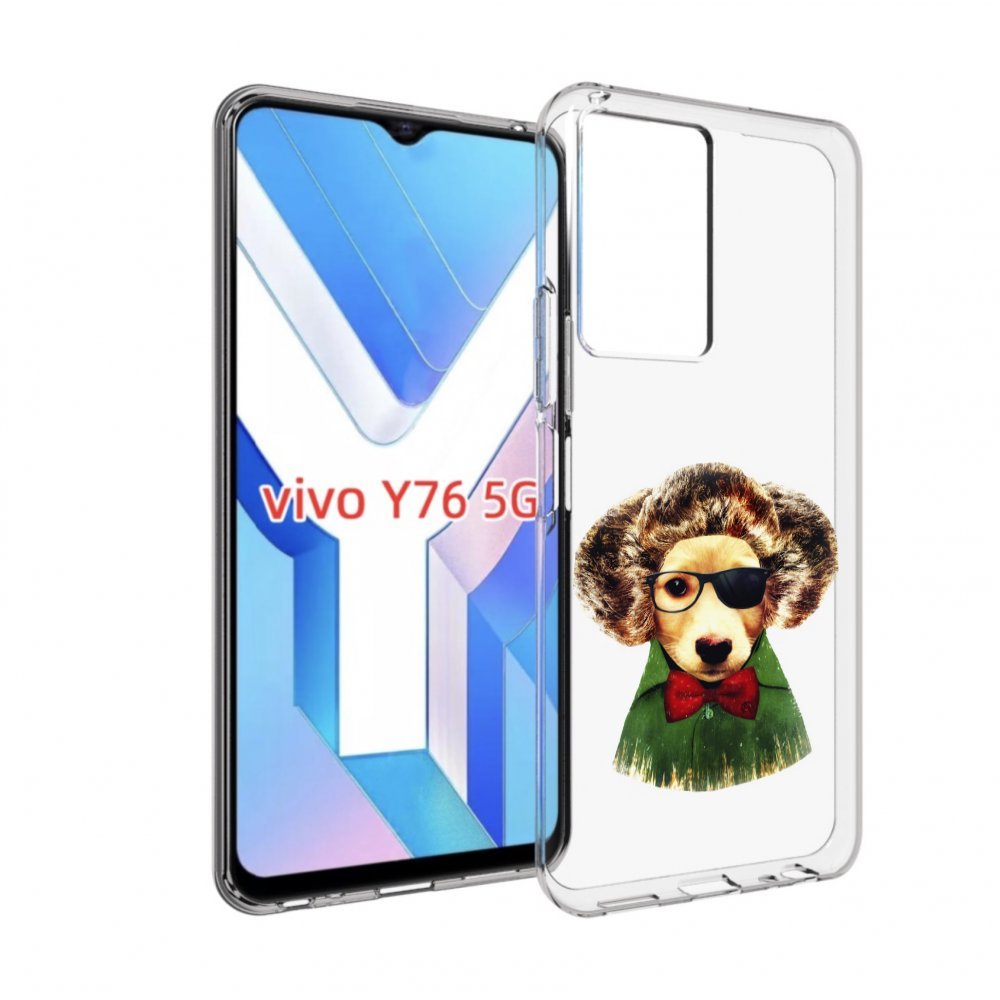 

Чехол MyPads Пес в бабочке для Vivo Y76 5G, Прозрачный, Tocco