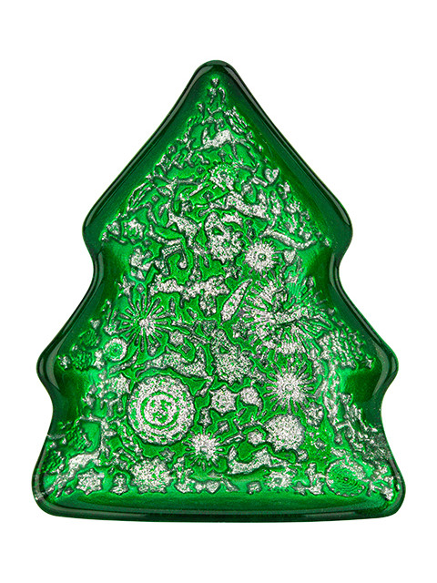

Блюдо Elan Gallery Елочка 17x14.5x2.5cm Green-Silver 120825, Елочка