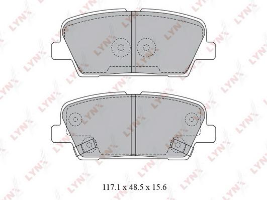 

Тормозные колодки LYNXauto задние дисковые для Hyundai Santa Fe/Kia Sorento 2009- BD3623